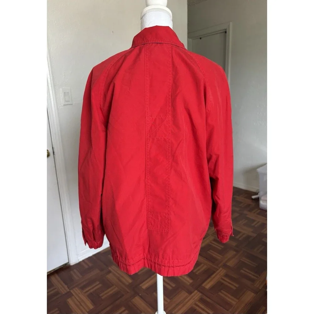 London Fog Men’s Vintage Red And Blue Windbreaker Jacket Size Small